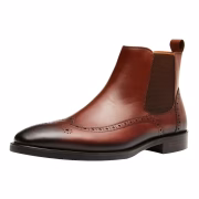 Santimon-Genuine-Leather-Chelsea-Boots-Casual-Ankle-Boots-Classic-Men-Oxford-Boots-Brown-9-5-US